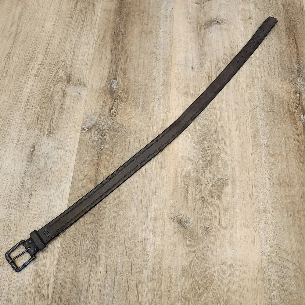 Levi's Brown Genuine Leather Belt Sz S 30-32 Stitching Detail